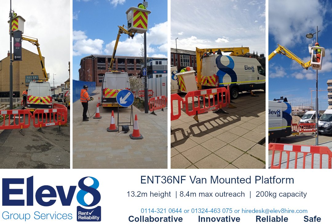 A rare glimpse of our ENT36NF #vanmountedplatform in action 😎
This #vanmountedMEWP was supplied with one of our operators for a #telecomsproject.

Van mounts are perfect for self-drive #cherrypickerhire  Find out more on our website 👉 elev8hire.com/truck-mounted-…