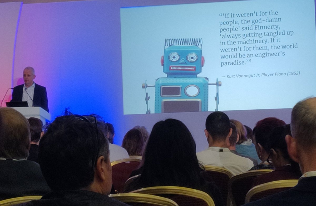 Starting the biggest ever #ehf2023 with an interesting Broadbent Lecture from #ciehf president elect and our new Professor of Human Factors <a href="/doctoryoung/">Mark Young</a>