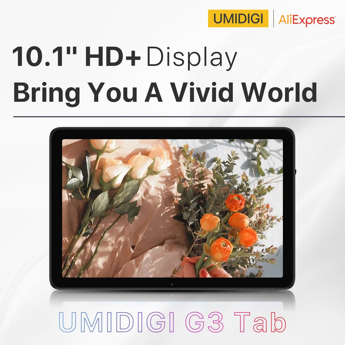 umidigi's tweet image. Discover a vivid world with the 10&apos;&apos; HD+ Display of #G3Tab. 💎Experience glorious visuals and versatility. Get yours today and enjoy the ultimate tablet experience. #Umidigi #Tablet #Innovation

Buy Now 🛒bit.ly/BuyG3Tab