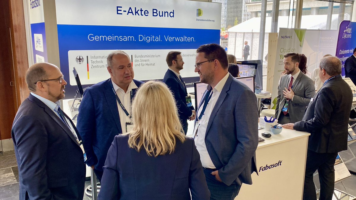 Großes Interesse herrscht am Fabasoft Infostand am Digitalen Staat in Berlin. Wir freuen uns auf ein persönliches Gespräch am Stand Nr. 7! <a href="/Fabasoft/">Fabasoft</a> #eakte #digitalisierung #digistaat23