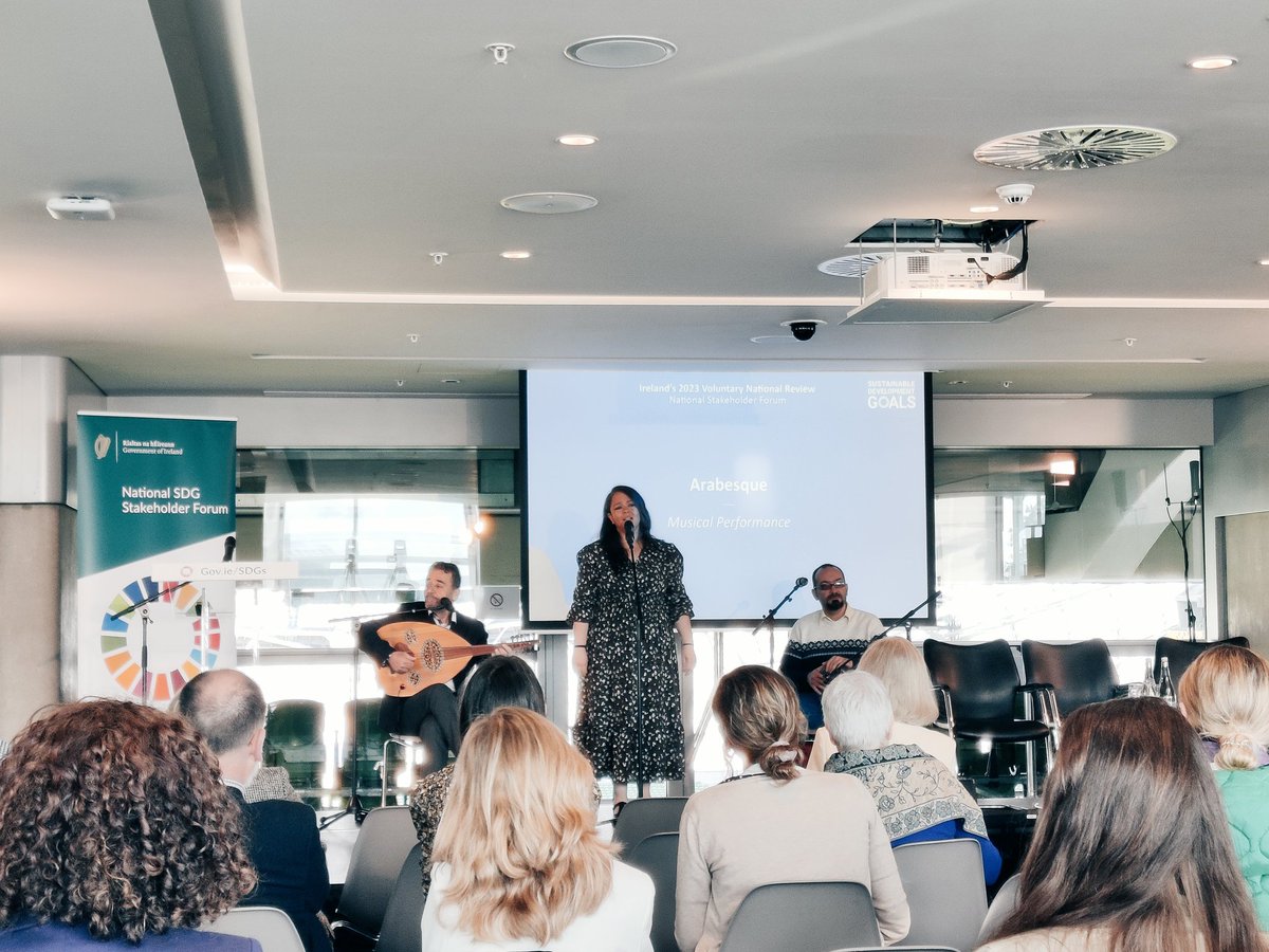 Great to be at the #SDGsIrl opening musical performance. Great way to start the event off with high energy and enthusiasm