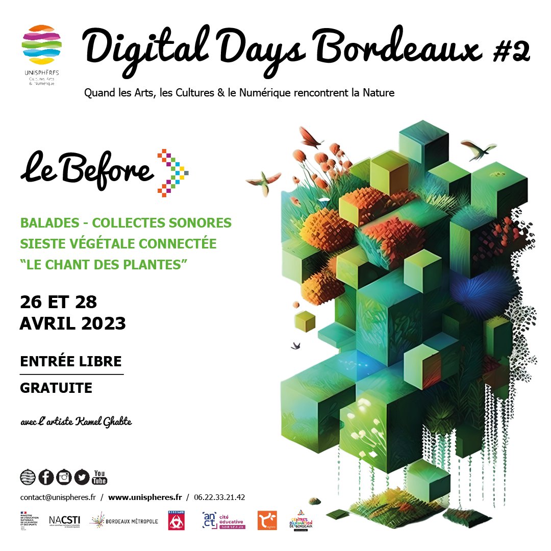 UNISPHERES's tweet photo. [PROGRAMMATION - DIGITAL DAYS BORDEAUX #2 - LE BEFORE]
📢 UNISPHÈRES, la Ville de Bordeaux et ses partenaires, sont ravis de vous annoncer que les Digital Days Bordeaux reviennent en 2023 pour une deuxième édition. - https://t.co/cJfyckFUkH