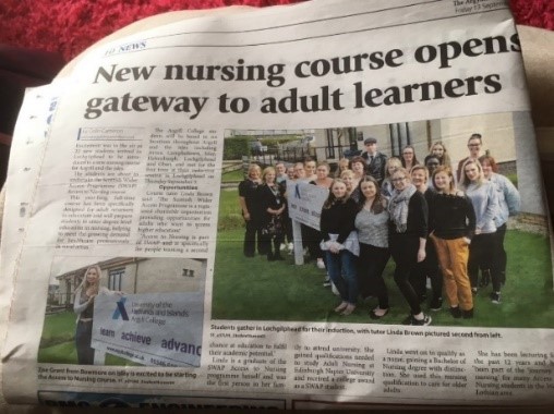 Our SWAP Access to Nursing success story is highlighted in this lovely article from Scottish Wider Access Programme's website.
Click the link to read the full story. scottishwideraccess.org/national-news.…