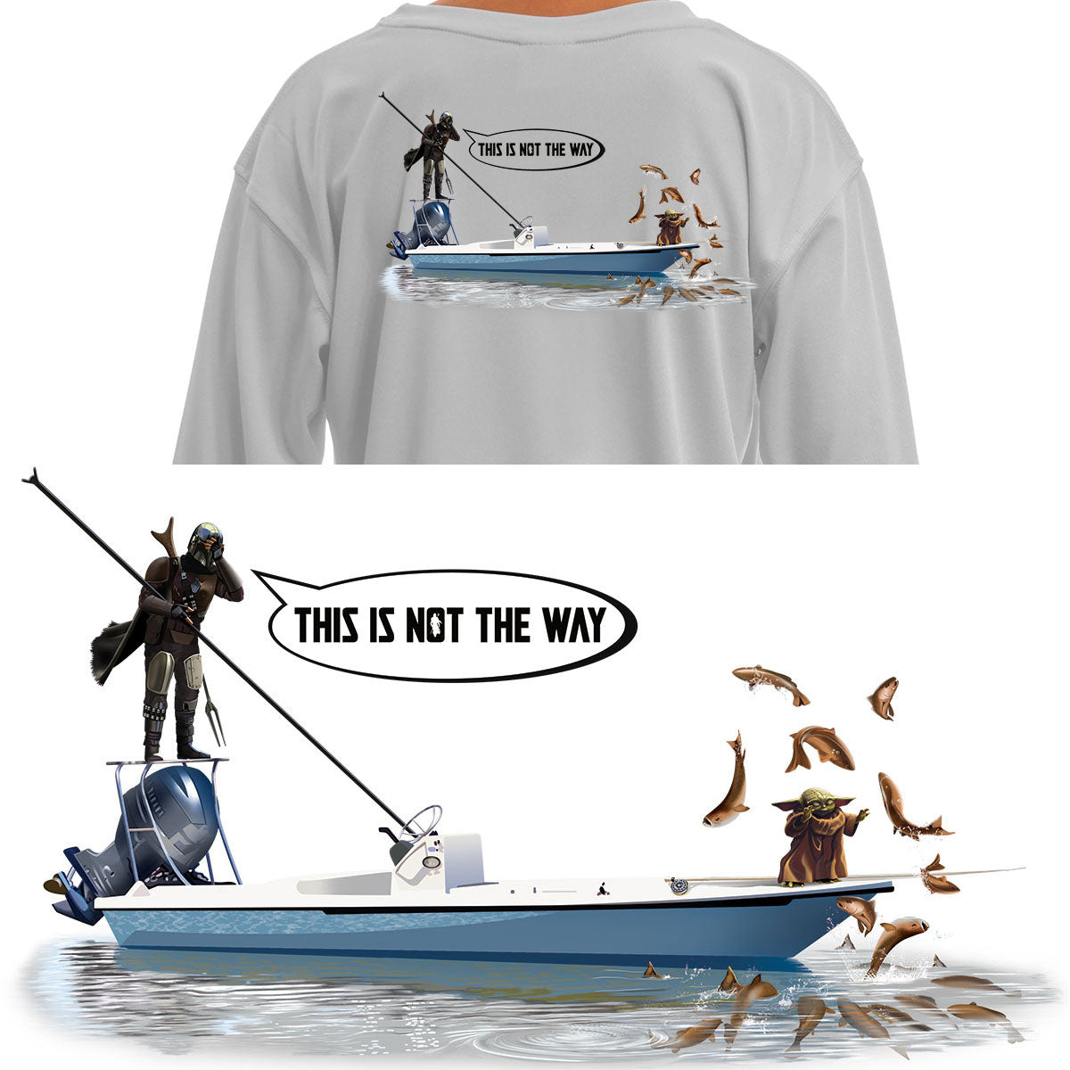 skiff_life's tweet image. YOUTH/Kids Mandalorian Baby Yoda Fishing Shirt Poling Skiff tuppu.net/7474c94 #&amp;lt;---TapTheLink #Fishing #SkiffLife