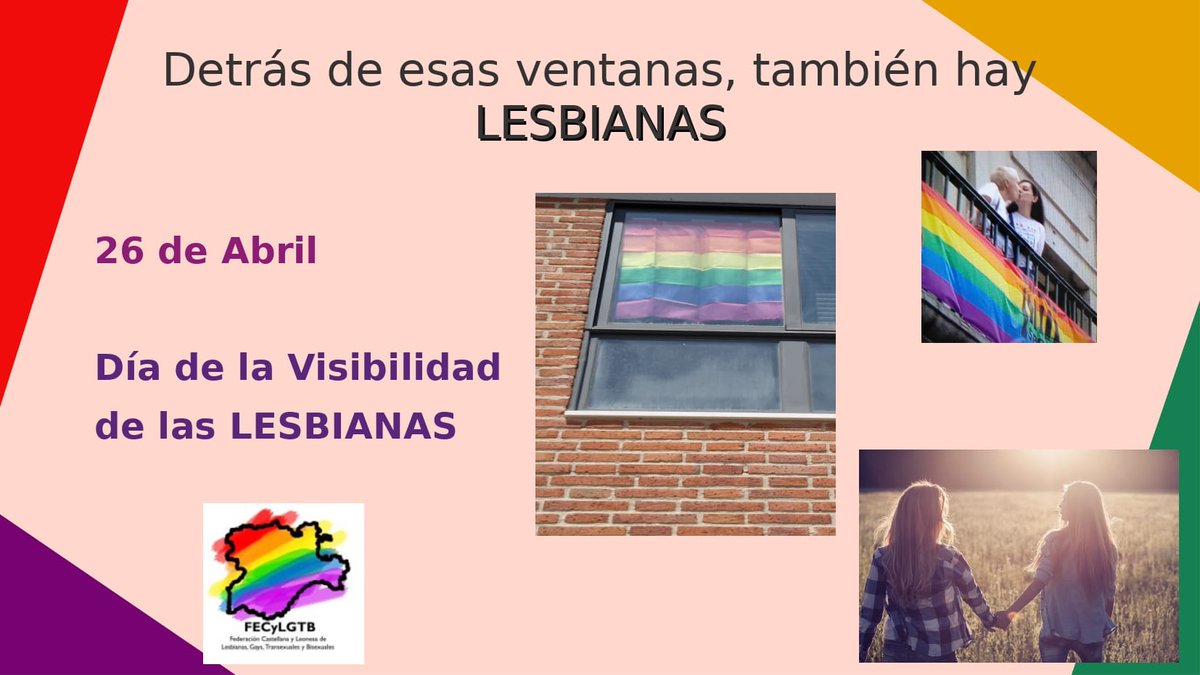 fecylgtb's tweet photo. 26 de Abril, día de la visibilidad de las lesbianas https://t.co/uNtlicmU84