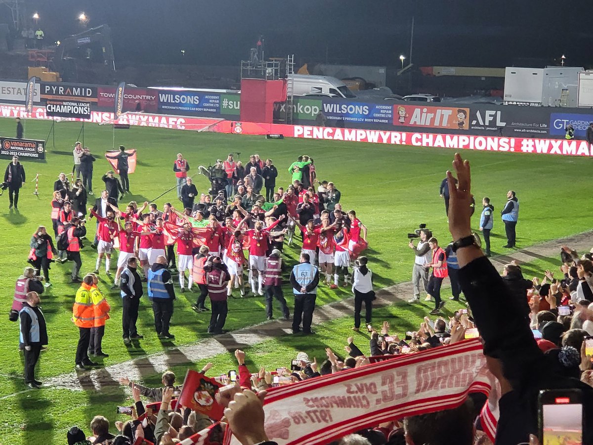 WrexhamOsteo's tweet photo. We are back open following yesterday's unofficial Wrexham area bank holiday.

Congratulations to @Wrexham_AFC on winning the National League.

Well done to all #Wrexham fans who stuck by the club, and welcome to all the new fans.

@bootlegger1974 @harryt84 @culturedleftpeg https://t.co/mveWKXWqBG