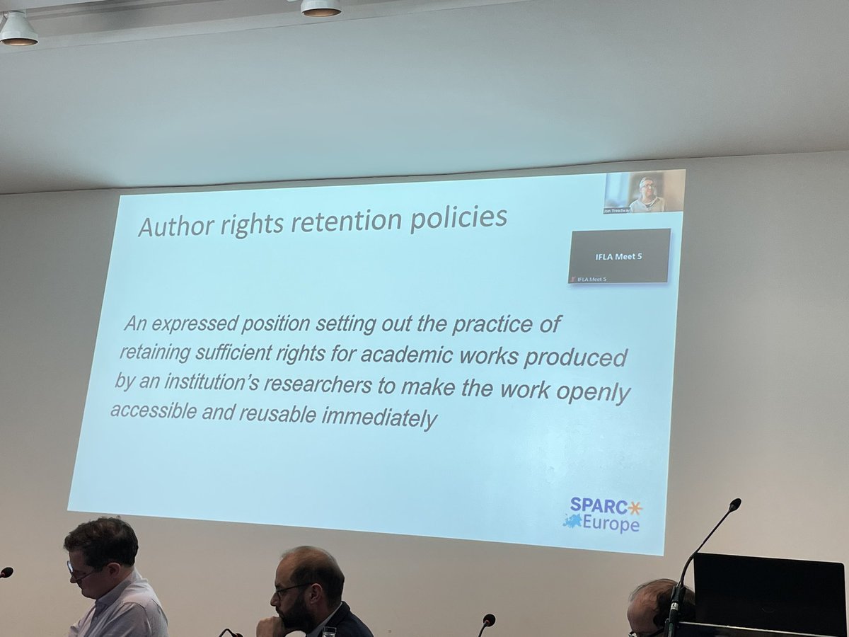 John Treadway – @SPARC_EU / Great North Wood Consulting presenting prelim results of author rights retention survey including working definition 
#KR21OAI