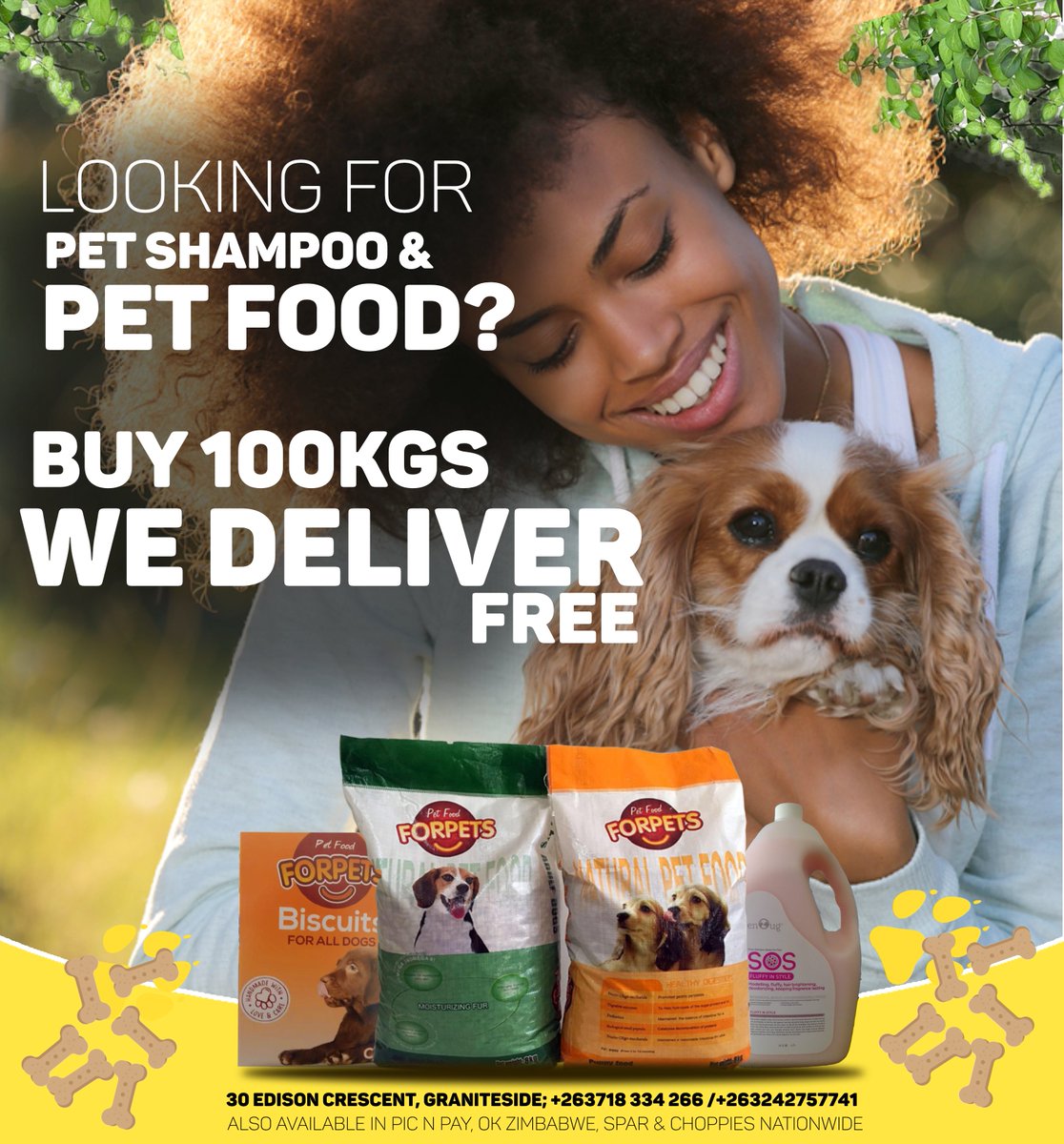 ForpetsF54287's tweet image. Just got some new puppies? Get High Protein Food specifically made for your puppies.

1) Get in touch on +263242757741 / WhatsApp &amp;amp; Calls 071 833 4266

2) You can visit us at No. 30 Edison Cresent, Graniteside, Harare

#CareForYourFriend #PetAccessories #Forpets #PremiumPetFood