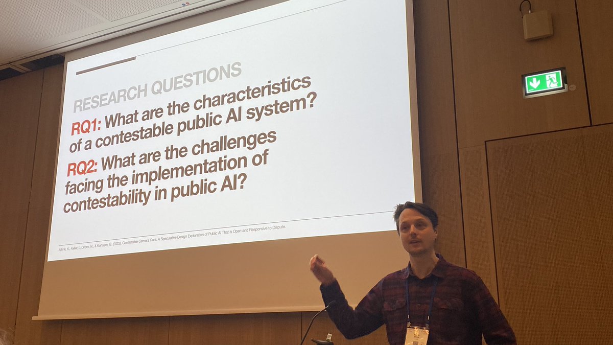 aleboz's tweet photo. Best paper awardee @kaeru presenting his work on #AI #contestability at #CHI2023 : great example of #design research contributing to shape the future of AI technology @kinddelft @idetudelft @TUDelft_AI https://t.co/DoRozXD8yX