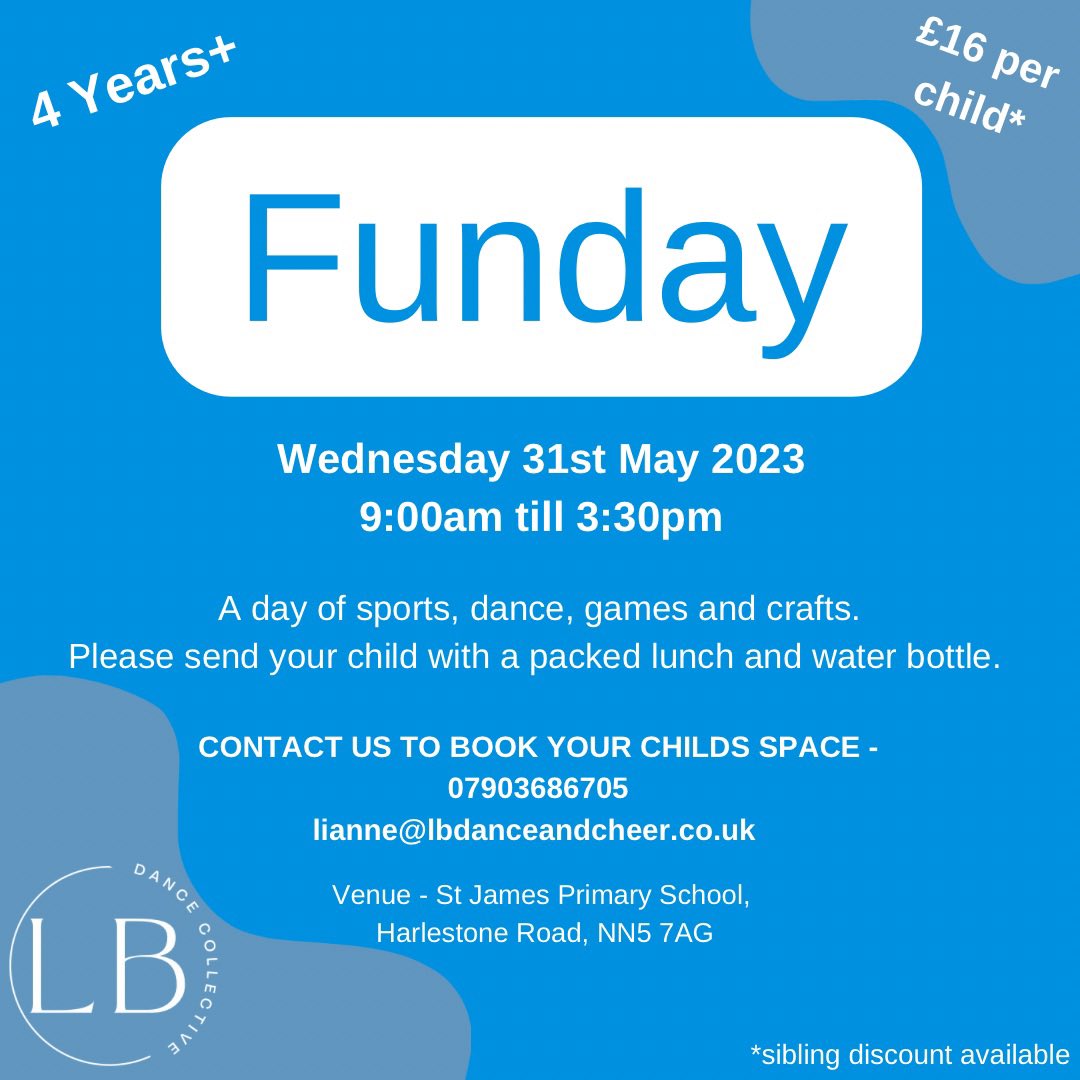 ☀️ Funday ☀️

Drop us a message to book your space now!