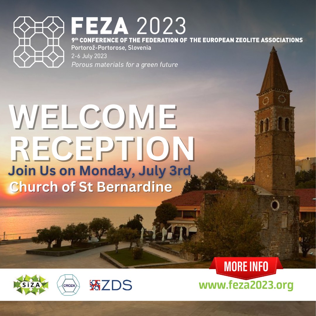 Join us on Monday, July 3rd in Church of St Bernardine for FEZA 2023 Welcome Reception...

👉Please visit feza2023.org for more information about programme.

#zeolite #zeolitepowder #zeotypes #mesoporousmaterials #slovenia #portorose #portorož #microporousmaterials