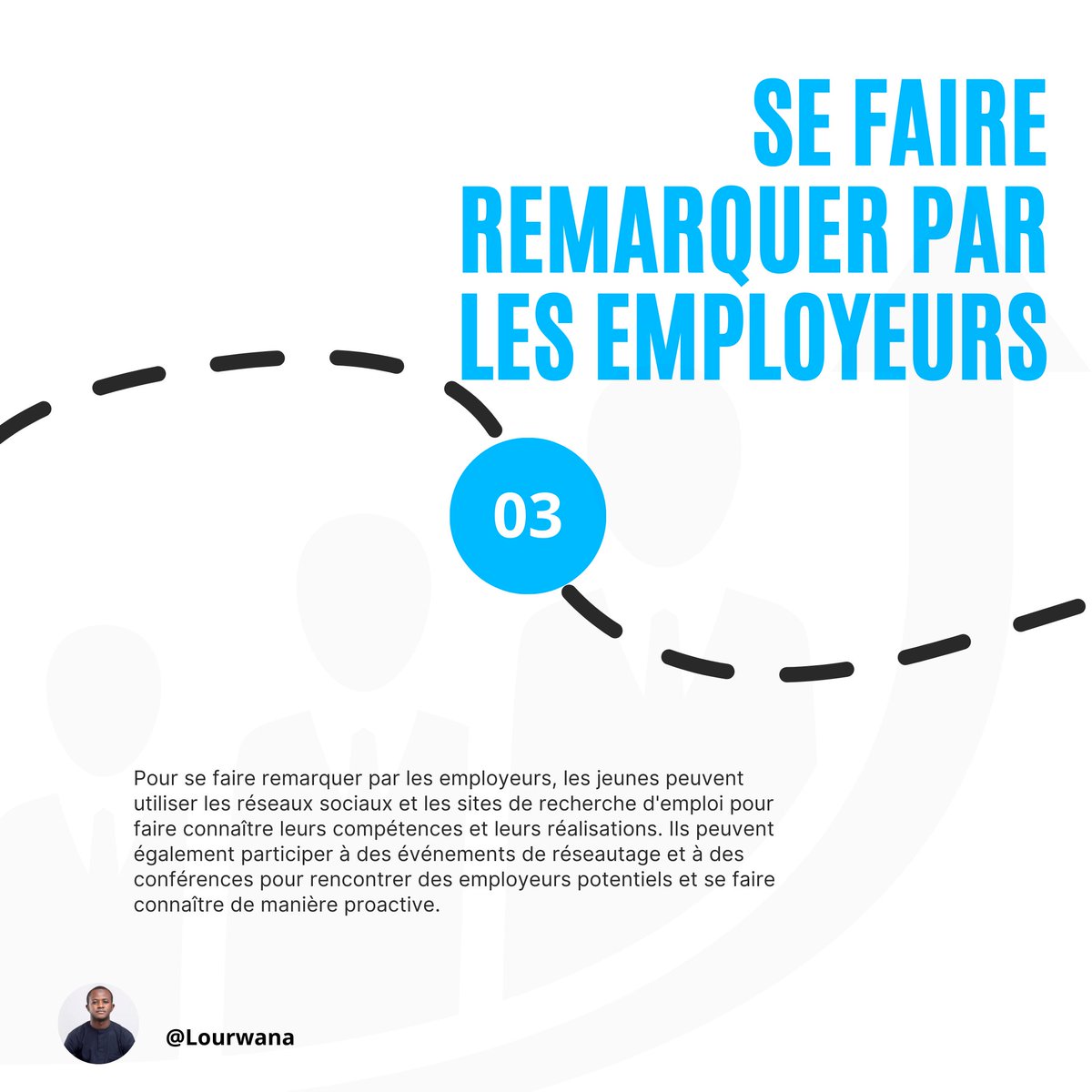 3. Se faire remarquer par les employeurs 🌟

Pour se faire remarquer par les employeurs, les jeunes peuvent utiliser les réseaux sociaux et les sites de recherche d'emploi pour faire connaître leurs compétences et leurs réalisations.⤵️