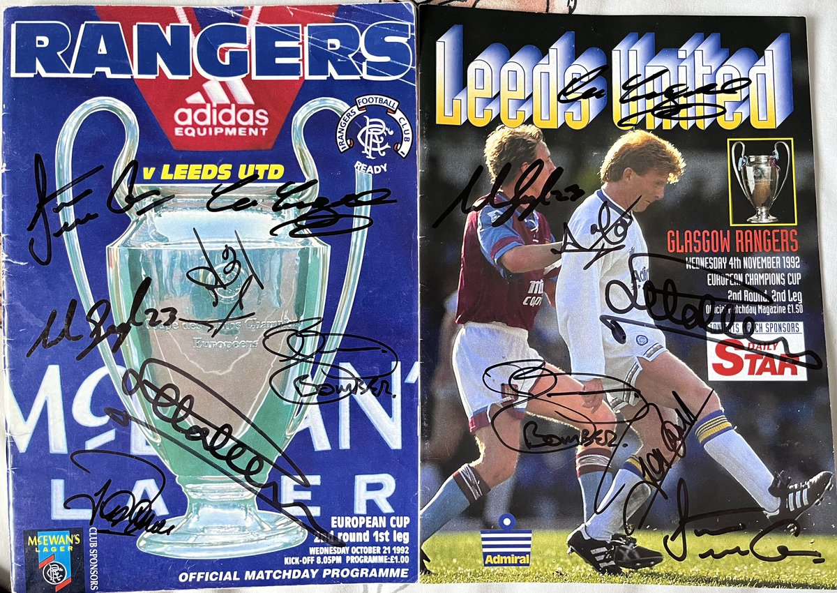 Home and away Battle of Britain programs - x 7 signatures on each of them 🔴⚪️🔵