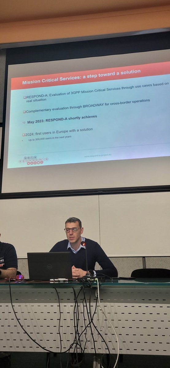 RESPOND-A (@respond_a) on Twitter photo Drazen Ribar <a href="/Airbus/">Airbus</a> is presenting #Mission #Critical #Communication Systems and Connectivity Technologies and how to ensure that #firstresponders can effectively and efficiently #communicate wherever they are in different types of missions! #innovation  #H2020 #conference Drazen Ribar <a href="/Airbus/">Airbus</a> is presenting #Mission #Critical #Communication Systems and Connectivity Technologies and how to ensure that #firstresponders can effectively and efficiently #communicate wherever they are in different types of missions! #innovation  #H2020 #conference