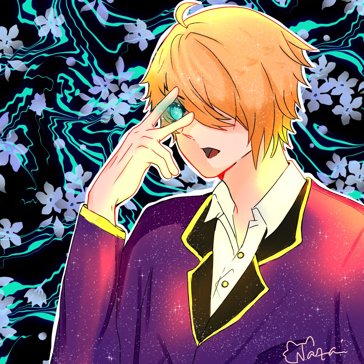 SeiounArt's tweet photo. Aquamarine "Aqua" Hoshino
//His vibe brings so much dark purpose//
#OshiNoKo #NazaiDraws https://t.co/3L6EZfgXvy