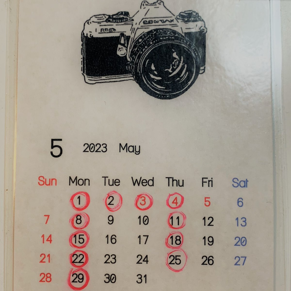 camera_yamaya's tweet photo. 🌟2023/4/26(水)～5/4(木)は【貸切休業】です🌟

次の営業日は5/5(金)になります🙇

よろしくお願いします😊

（Camera Stamp カレンダーは、*citrine（@xcitrine
）さん作です❤） https://t.co/lbrdyN8yYg