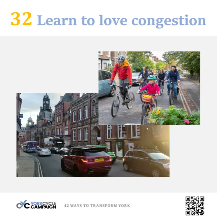 YorkCycle's tweet photo. 'Building more roads to prevent congestion is like a fat man loosening his belt to prevent obesity.' - Lewis Mumford - Congestion coupled with safe #RoomToRide makes more people switch to cycling, walking and public transport #42ways #ActiveTravel https://t.co/sX36FZrHLQ https://t.co/PnPsJ3JVOd