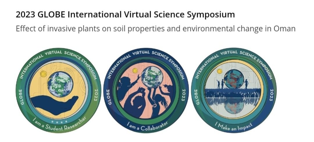 نبارك  لمدرسة السيدة ميزون بنت أحمد حصول البحثين المشاركين منها  دولياً ضمن برنامج GLOBE البيئي على النجوم الكاملة وبالتالي صدارة أبحاث إقليم نينا.
  أ. فاطمة المشيخي و أ. أسماء زيتون ، الطالبات  : 
-ونس عادل  و صفية مصطفى   
-مريم  المعشني وفاطمة دعن 

بكم نفخر و لكم نبارك...