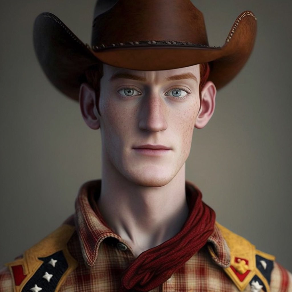 dreamcloudstu's tweet photo. Woody from Toy Story as a real human Pixar character 🤠 https://t.co/QrzxwH8DUN