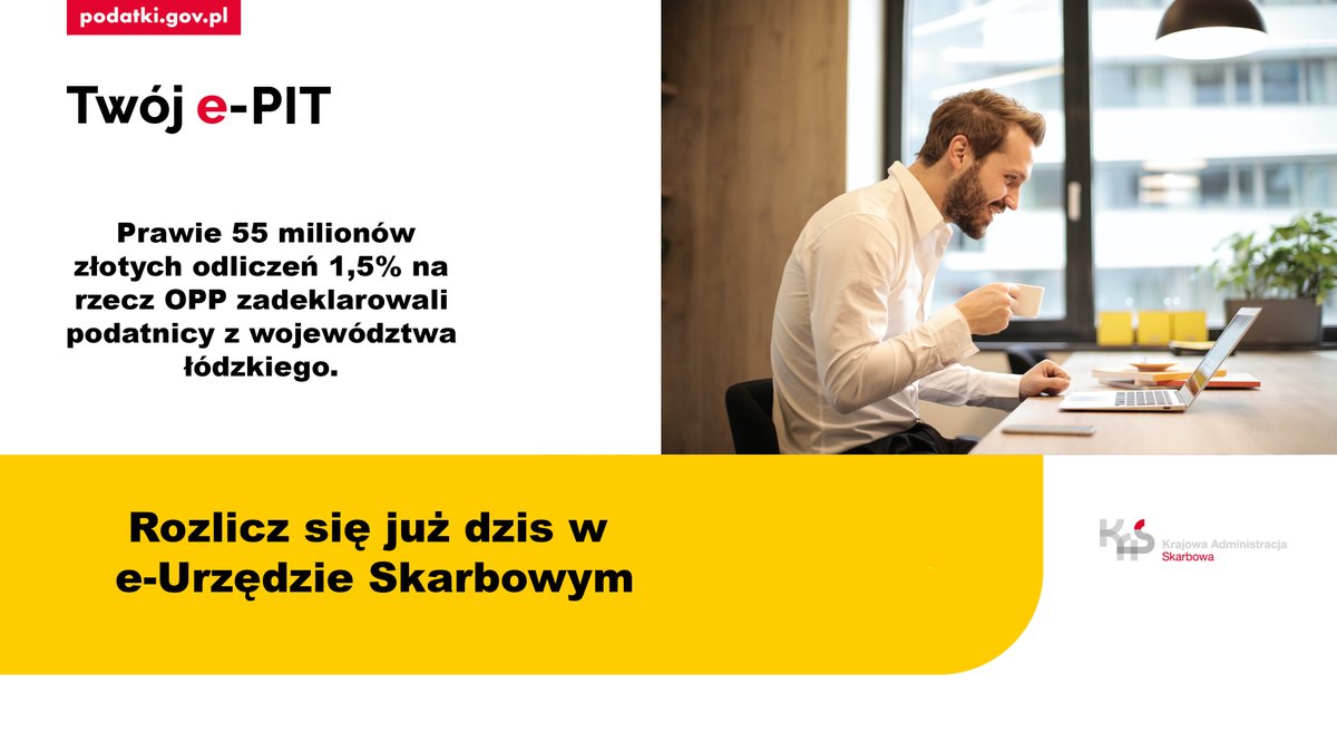 KAS_Lodz_'s tweet photo. Już prawie 5⃣5⃣ milionów złotych odliczeń 1,5% na rzecz OPP zadeklarowali podatnicy z województwa łódzkiego‼️ #TwojePIT.
Najwięcej w urzędach:
👉Łódź-Widzew 6 682 747.00 zł
👉Łódź-Polesie 3 738 035.00 zł
👉Zgierz 3 275 169.30 zł
Pamiętaj na rozliczenie #PIT masz czas do 2 maja https://t.co/Q1e5caJuHn