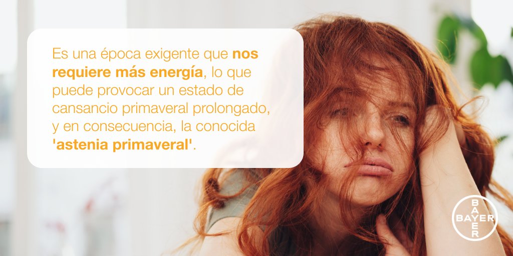 BayertecuidaPro's tweet photo. La #astenia primaveral 🌼 ¿una leyenda urbana? 🤔

Claramente, no es un mito 🖐 Con la llegada de esta estación, el cuerpo lidia con más cambios ambientales 🌦 lo que puede provocar el llamado 'cansancio primaveral'.

#BayerTeCuenta
¡Descubre más aquí! ➡ https://t.co/e9NxvQ5Bpc https://t.co/NtkMnYipbj