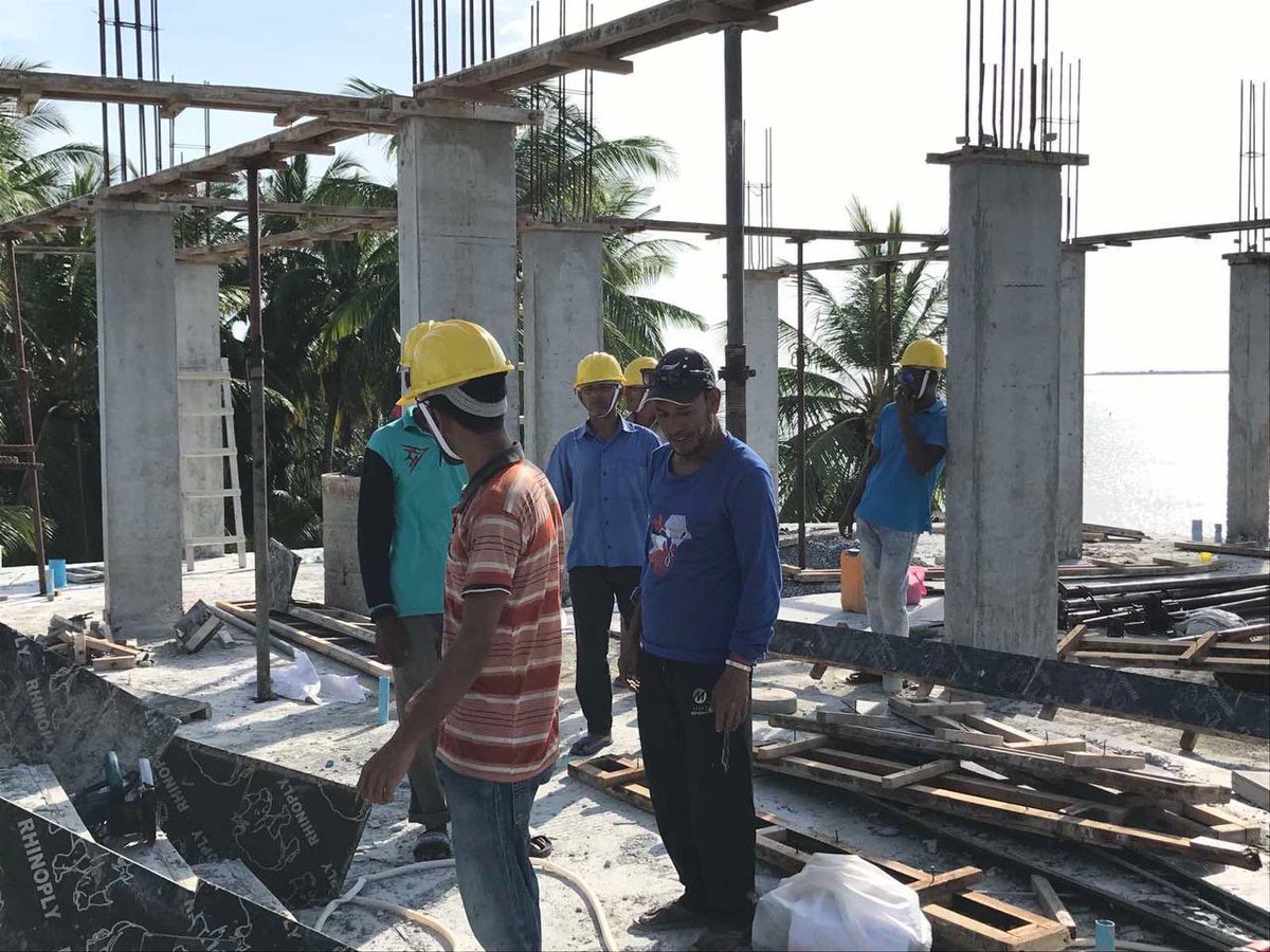 Paradisewave0x's tweet photo. Haters gonna shit their pants! We’ve officially resumed construction and are making a stronger and bigger wave💪🏾 watch and enjoy while the hotel gets built from 4th slab to 100% completion. ⚡️ 🚀

We will start operations of the Hotel within this year and you’re all going to have an amazing time with us at the Brise Paradise Hotel 🏝️✨😍

Join our TG for the live feed: https://t.co/JtRh5jFrB7

#Aimfortheparadise 
#Seatheopportunity 
#Wavetothewaves