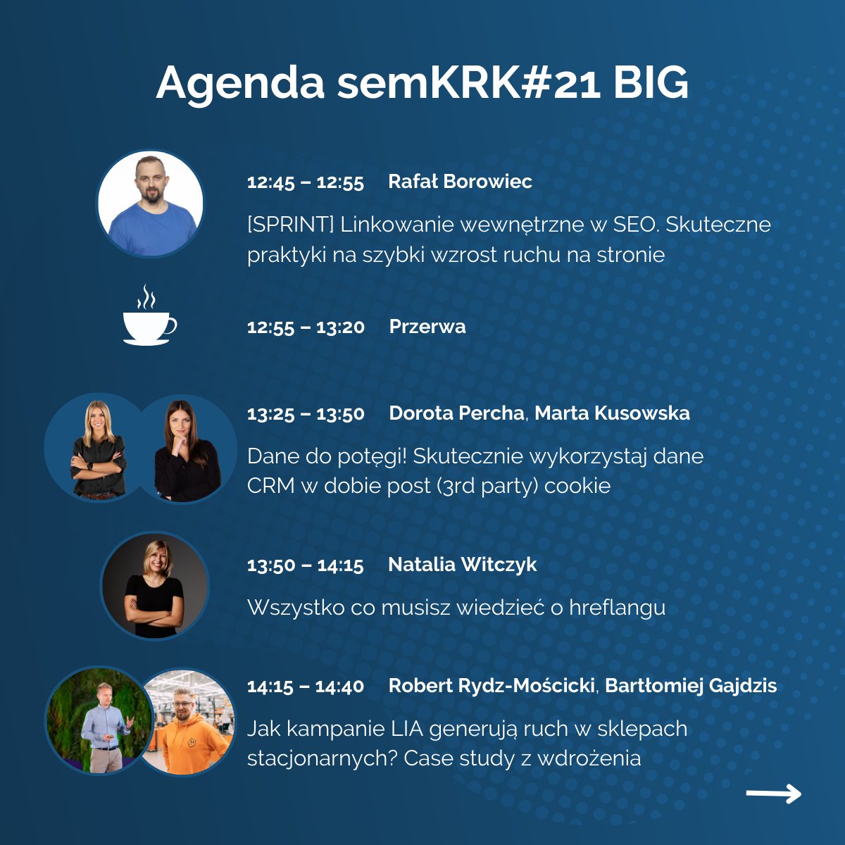 SemKrk's tweet photo. Mamy to! Ogłaszamy pełną agendę semKRK#21 BIG! 🔥

Poznaj wszystkie tematy wystąpień oraz prelegentów i prelegentki, a potem złap swój bilet! Podczas tej edycji nie nagrywamy prelekcji, więc to jedyna okazja, by zdobyć unikatową wiedzę 🚨

Kup bilet ➡ https://t.co/BSWIfqkqyG https://t.co/mR7tpIFFPK