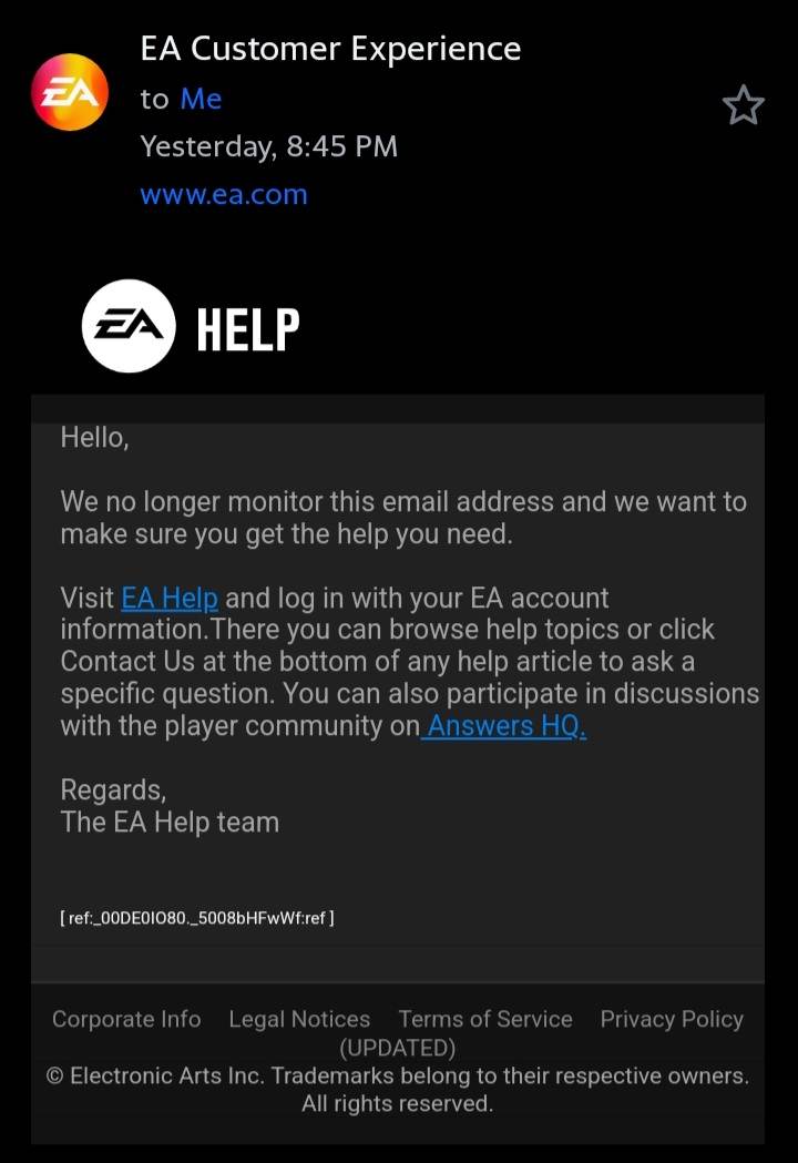 PlayDohBeer's tweet photo. Hey, @EA I don't care anymore about your unjust ban spree you are doing, since your customer support takes it seriously. I have the right to link my STEAM account to the new account I created since I can't dispute the unjust ban just because of a "USERNAME". Plain BS AF. https://t.co/YGRtNNYH2y