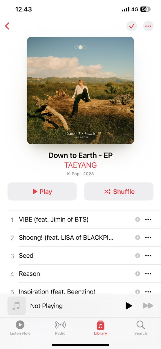 KhongLy's tweet photo. DOWN TO EARTH OUT NOW 
#TAEYANGISBACK #StreamSEED
#SHOONGxTAEYANGxLISA @Realtaeyang https://t.co/TrXvFlBqLi