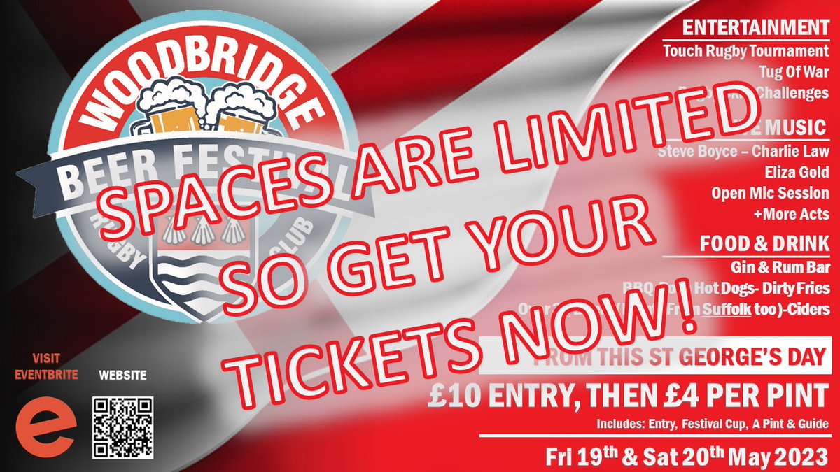 Woodbridge Rugby (@woodbridgerugby) on Twitter photo The Beer Festival - Get Your Tickets now!
<a href="/CAMRA_Official/">CAMRA</a> <a href="/greenjackbrew/">Green Jack Brewery</a> <a href="/Humberdoucybrew/">Humber Doucy Brew Co</a> <a href="/FishersGin/">Fishers Gin</a> <a href="/FatCatBrewery/">Fat Cat Brewery</a> <a href="/ThreeTunsBrewer/">Three Tuns Brewery</a> <a href="/BriarbankBrew/">The Briarbank Bar</a> <a href="/BurntMillBeer/">Burnt Mill Brewery</a> <a href="/theoldcannon/">Beer@TheOldCannon</a> <a href="/crouchvale/">Crouch Vale Brewery</a> <a href="/WolfBrewery/">Wolf Brewery</a> <a href="/LaconsBrewery/">Lacons Brewery</a> <a href="/bullofthewoods/">thomascaldwell</a> <a href="/mauldonsbrewery/">Mauldons Brewery</a> @ The Beer Festival - Get Your Tickets now!
<a href="/CAMRA_Official/">CAMRA</a> <a href="/greenjackbrew/">Green Jack Brewery</a> <a href="/Humberdoucybrew/">Humber Doucy Brew Co</a> <a href="/FishersGin/">Fishers Gin</a> <a href="/FatCatBrewery/">Fat Cat Brewery</a> <a href="/ThreeTunsBrewer/">Three Tuns Brewery</a> <a href="/BriarbankBrew/">The Briarbank Bar</a> <a href="/BurntMillBeer/">Burnt Mill Brewery</a> <a href="/theoldcannon/">Beer@TheOldCannon</a> <a href="/crouchvale/">Crouch Vale Brewery</a> <a href="/WolfBrewery/">Wolf Brewery</a> <a href="/LaconsBrewery/">Lacons Brewery</a> <a href="/bullofthewoods/">thomascaldwell</a> <a href="/mauldonsbrewery/">Mauldons Brewery</a> @