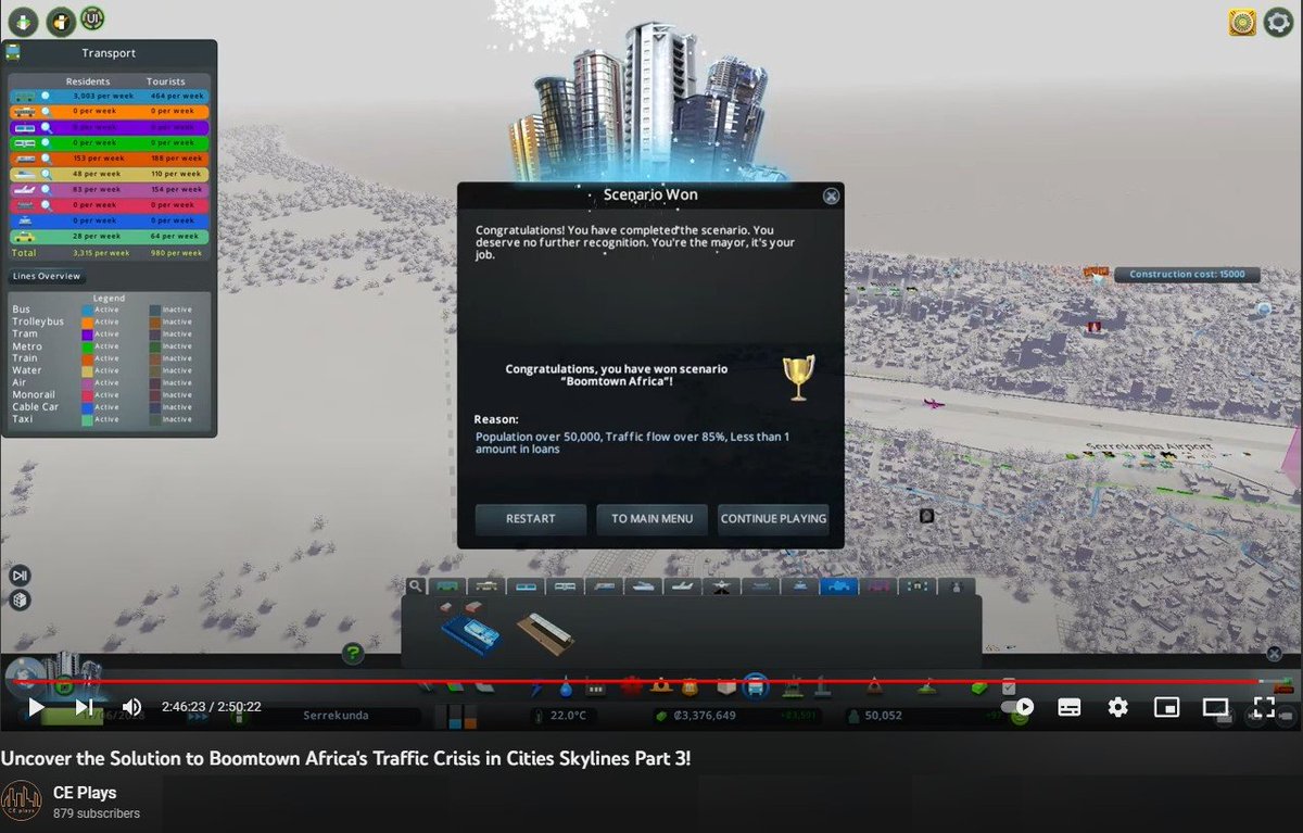 ceplannerplays's tweet photo. As we know @teddyradko is working on another scenario :)
But if you would like to see my last attempt on his scenario, Boomtown Africa, please have a look at the LIVE section of my channel.
https://t.co/wJmWVKai4c
See you there...
#ceplays #citiesskylines #citiesskylinesgame https://t.co/d0wktZMV7L
