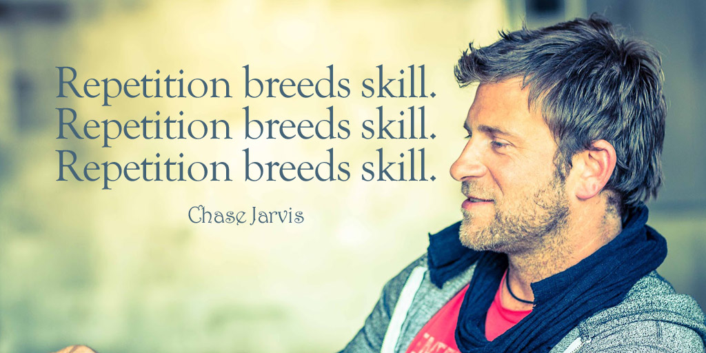 tim_fargo's tweet photo. Repetition breeds skill.  
Repetition breeds skill.
Repetition breeds skill.

- Chase Jarvis #repeatasneeded https://t.co/oKAOKv5Gaz