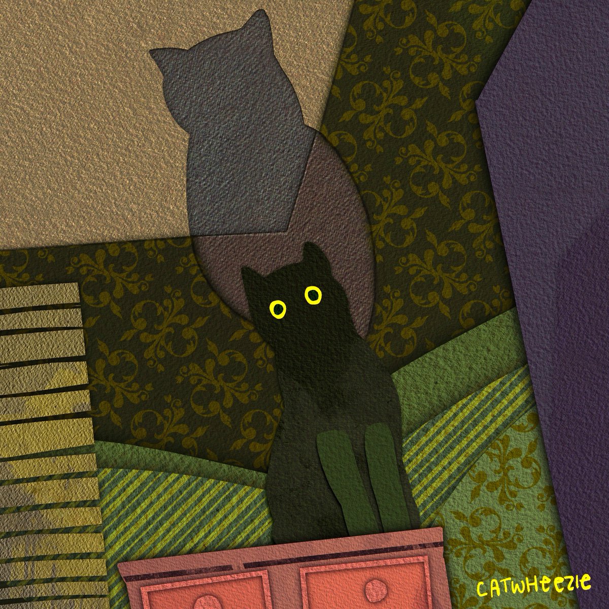 catwheezie's tweet photo. paper cut kitty! https://t.co/yUsGawZyDL