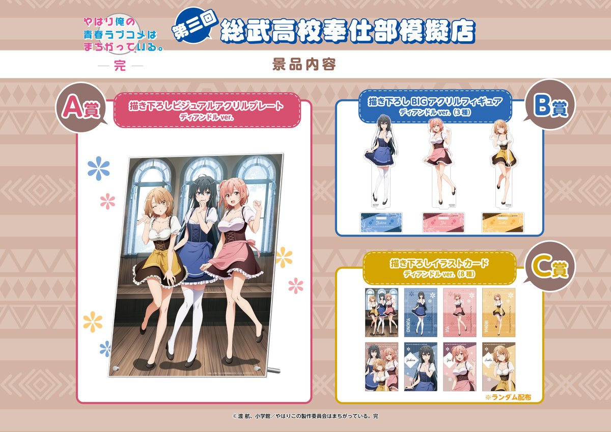 再追加販売 【B賞】俺ガイル ディアンドル BIGアクリルフィギュア
