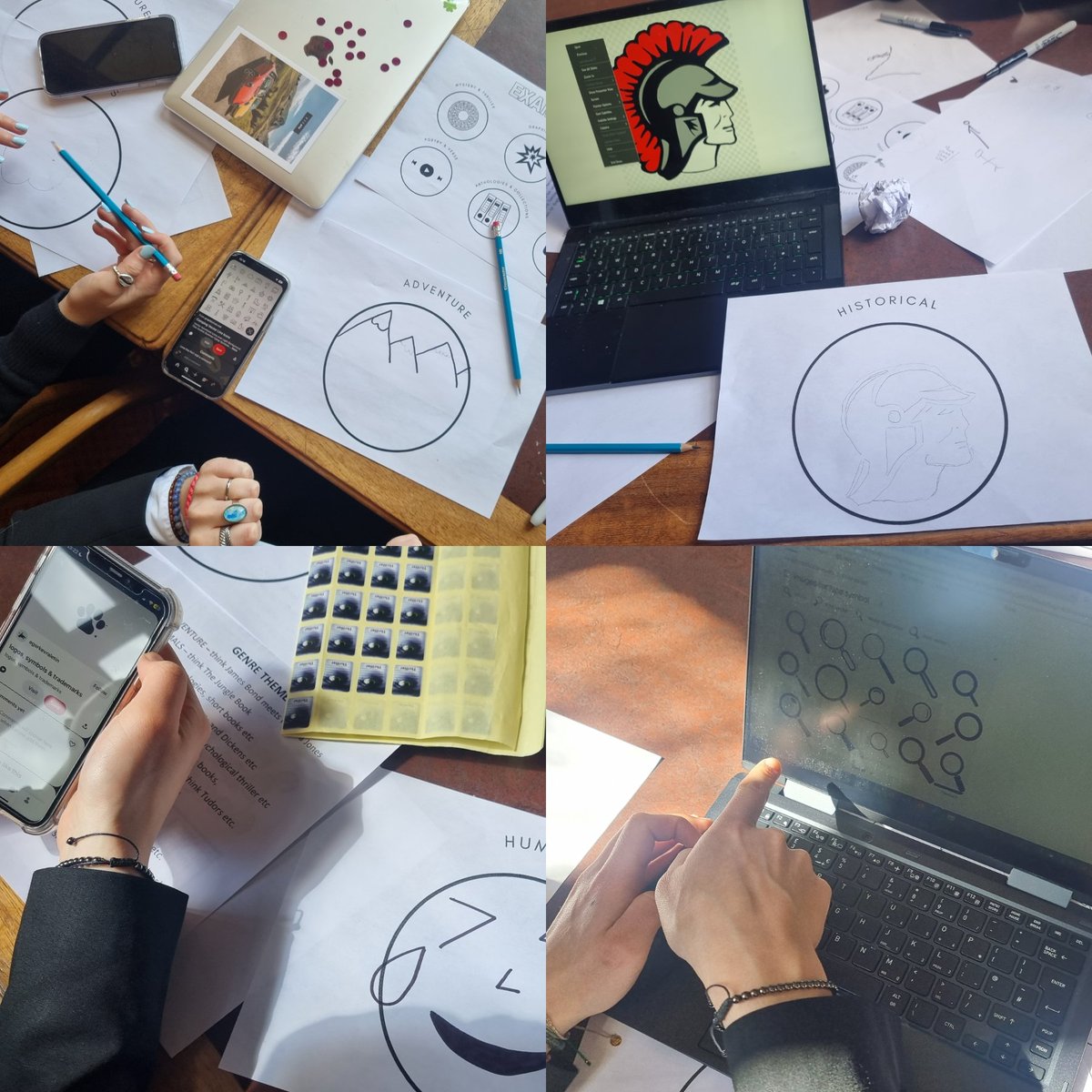 Stage 1: We were thrilled to engage 16 Poetry (Year 12) students in our genrefication project. Thr first session involved designing new labels which gave them a sense of personal expression and ownership. #genrefication #schoollibrary #pupilvoice #arrupe #design #pupilinvolvement