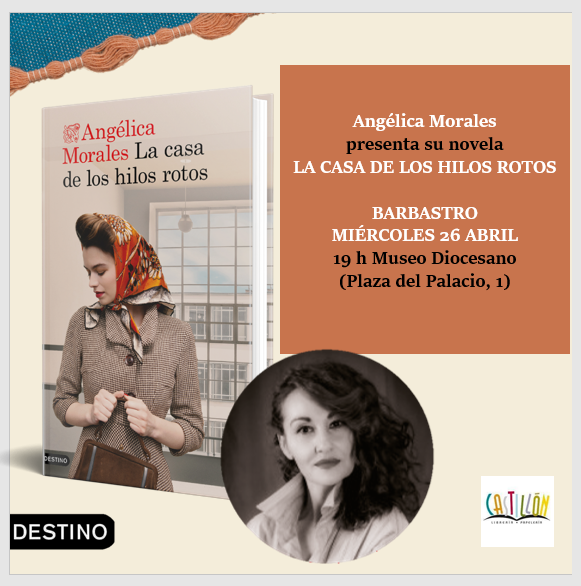 "Una novela adictiva, deliciosa, sorprendente. 
Un relato que nos ha encantado y queremos compartirlo".
Eso dice el librero Víctor Castillón sobre "La casa de los hilos rotos" <a href="/EdDestino/">Ediciones Destino</a>  <a href="/Planetadelibros/">PlanetadeLibros</a> 
Mañana presentamos en Barbastro.
Os esperamos a todos con alegría.