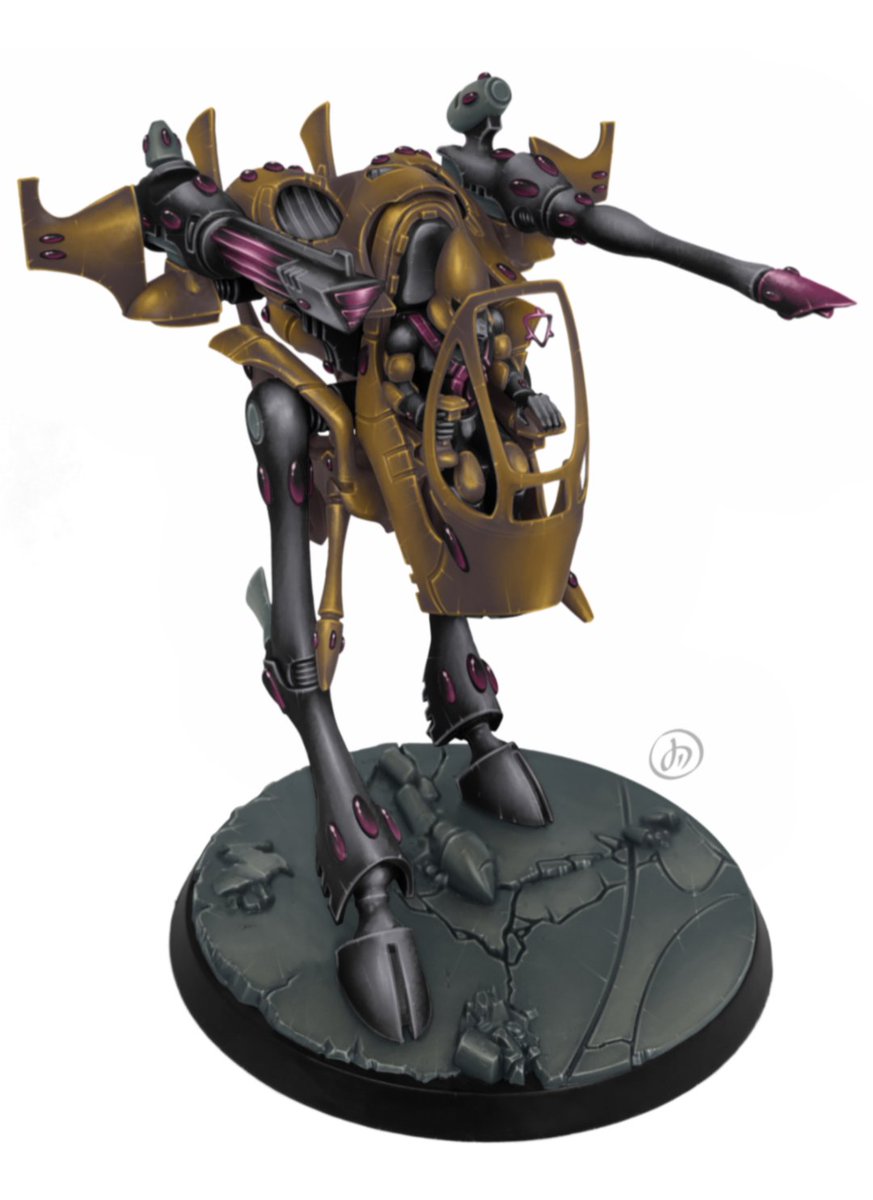 TripleD40k's tweet photo. I've always wanted an Eldar force, and having got some beautiful 'iron ore' dztv dice before they split up I decided to match the army scheme to the dice.

These are some images generated using #impcat that I'll use as reference material when painting them. https://t.co/xAVWlCIXq7