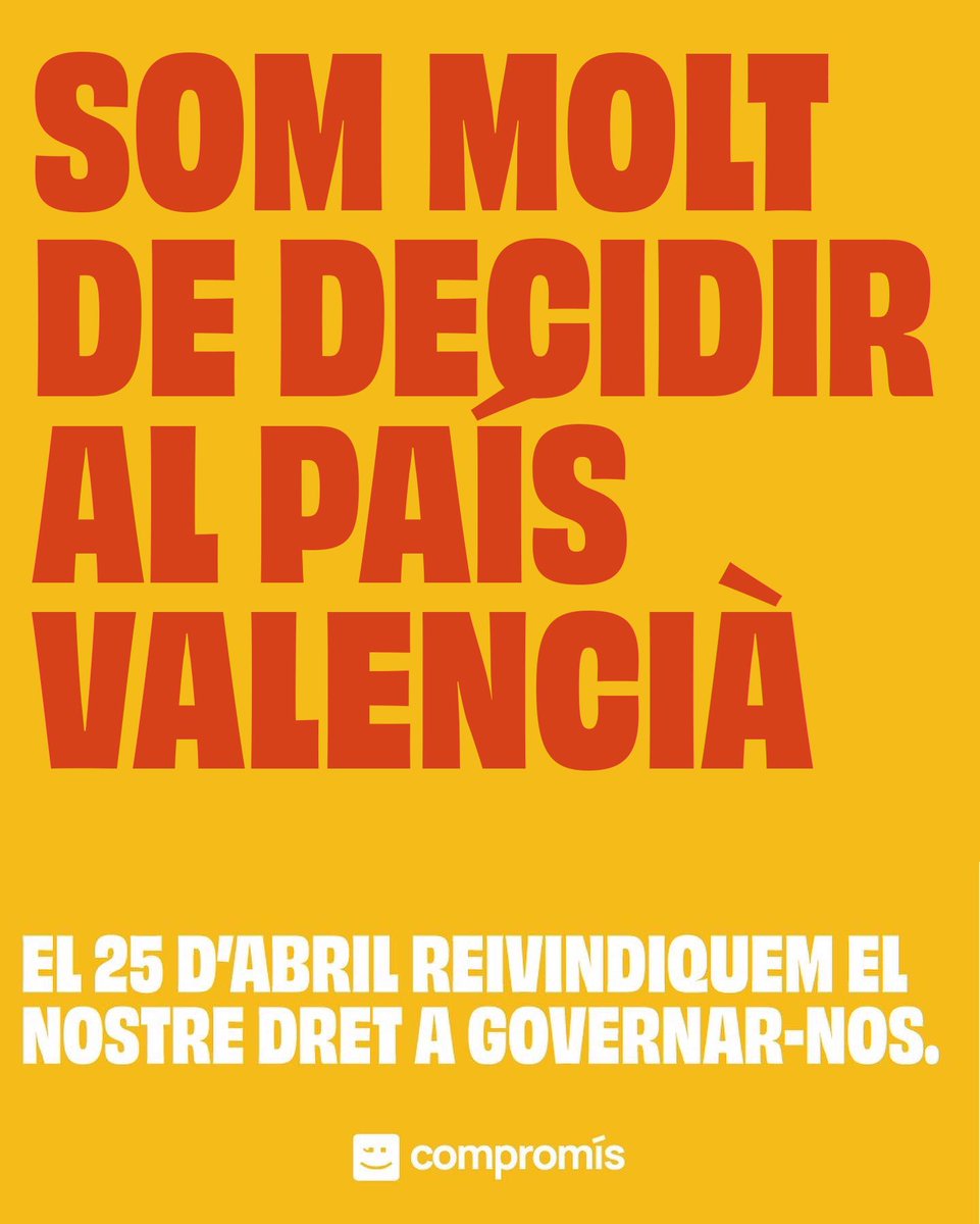 compromis's tweet image. ✊🏻🧡 25 d&apos;abril, Dia de les Llibertats Nacionals del País Valencià.