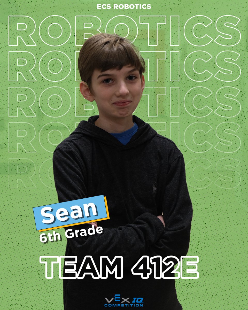 Sean, a 6th Grader from Robotics Team 412E is going to Dallas for the #VexWorlds 🤖. #GrowingCitizens