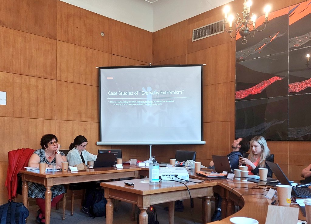 Kesi Mahendran, Prof• (@kesimahendran) on Twitter photo #OppAttune WP5 Extremism & Living Democracies led by <a href="/SusanRottmann/">Susan Rottmann</a> & Harald Weilnböck @ci_verein set out the objectives of their ethnographic dialogue-based work.
Working with <a href="/OU_Psychology/">OU_Psychology&Counselling</a> @EAndreouli
#everydayExtremism
<a href="/HorizonEU/">Horizon Europe 🇪🇺</a>
<a href="/innovateuk/">Innovate UK</a> #OppAttune WP5 Extremism & Living Democracies led by <a href="/SusanRottmann/">Susan Rottmann</a> & Harald Weilnböck @ci_verein set out the objectives of their ethnographic dialogue-based work.
Working with <a href="/OU_Psychology/">OU_Psychology&Counselling</a> @EAndreouli
#everydayExtremism
<a href="/HorizonEU/">Horizon Europe 🇪🇺</a>
<a href="/innovateuk/">Innovate UK</a>