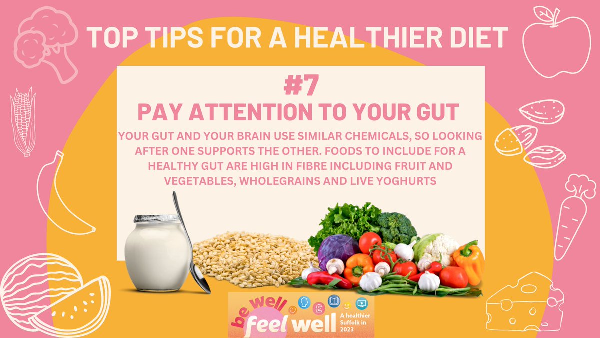 By looking after your gut, you could improve your mood too...

Learn more about the #BeWellSuffolk23 campaign and this month's theme of Food and Drink at eu1.hubs.ly/H03k_7r0