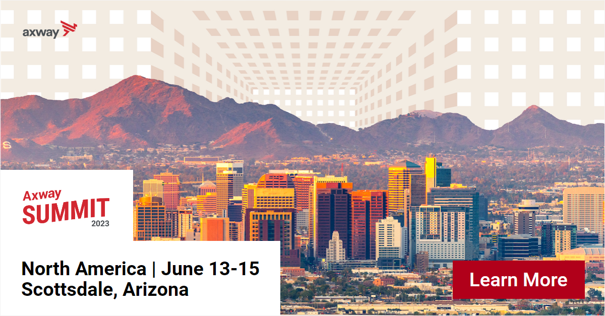Axway's tweet photo. Hold your spot and make plans to learn and network among fellow industry experts in the API, MFT and cloud technology space, all set in the backdrop of one of Scottsdale, Arizona's most picturesque venues. Click now to learn more and register: https://t.co/JgZKicJ7nK https://t.co/8H6D0KRkCM