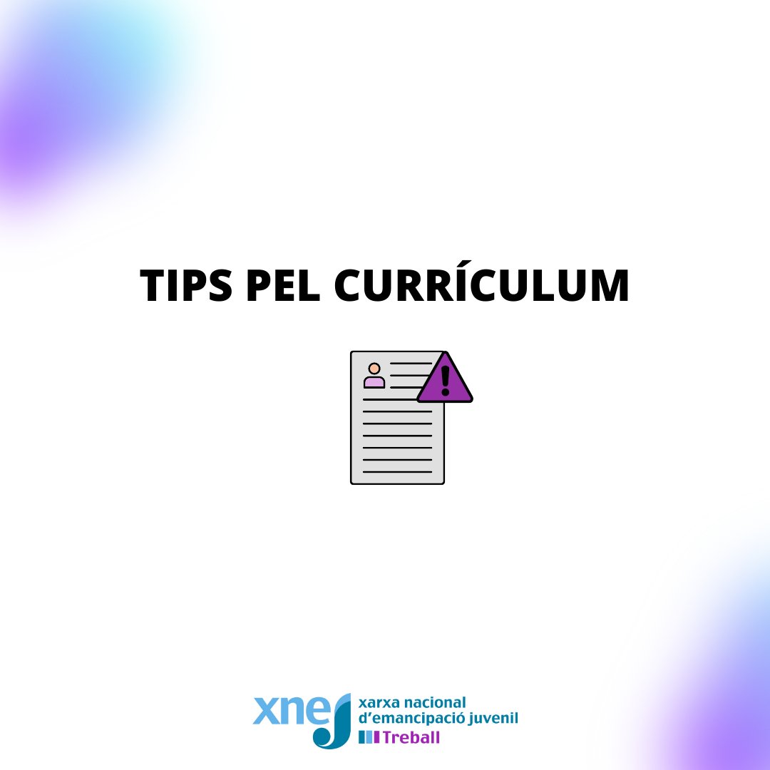 joventutcat's tweet photo. ✔️ Consells bàsics per a quan facis el teu currículum

👀 A continuació t'expliquem en una nova infografia de l'Oficina Jove de Treball què has de tenir en compte!

#OJTBarcelona #OJT #tipsfeina #currículum #recercadefeina #feina #treball @xarxa_xnej https://t.co/XeuWZmUvDb
