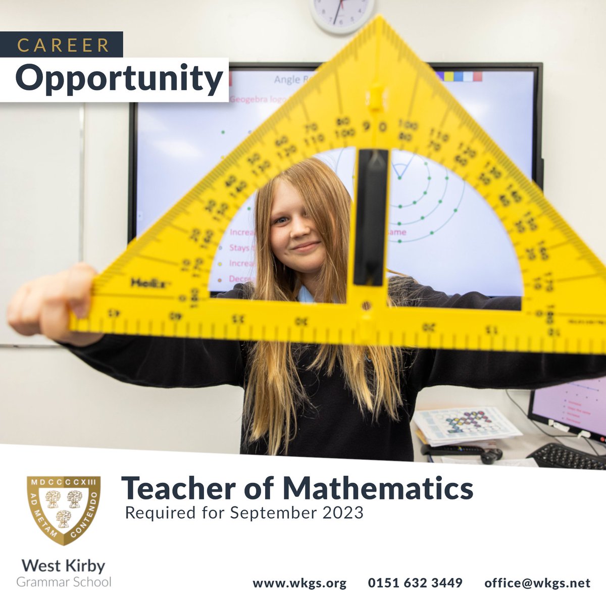 We are seeking to appoint a well-qualified and enthusiastic teacher of Maths for September 2023. The post is full-time. The ability to teach GCSE and A-level Maths is essential. 

wkgs.org/latest-news/va…