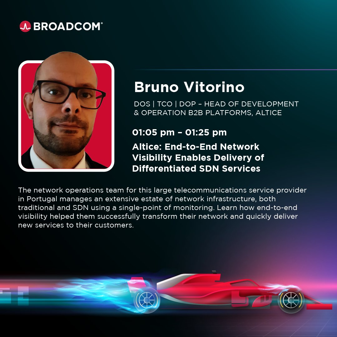 mikecadcock's tweet image. Bruno Vitarino with @AlticeGroup explains how the tools in the @Broadcom suite helped their organization ignite the best performance and analytics.

Hear more on May 3rd at the 2023 Virtual #NetOpsSummit! 

#ExperienceDriven #NetworkMonitoring 
 bit.ly/3n0xoLA