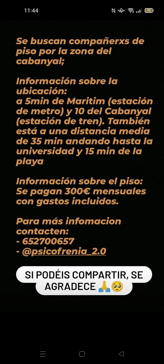 MuditoRey's tweet image. Se necesitan compañeros de piso!!! #uv #pisouv #valenciapiso #universitat #artesyciencias #compañerosdepiso #elcabanyal