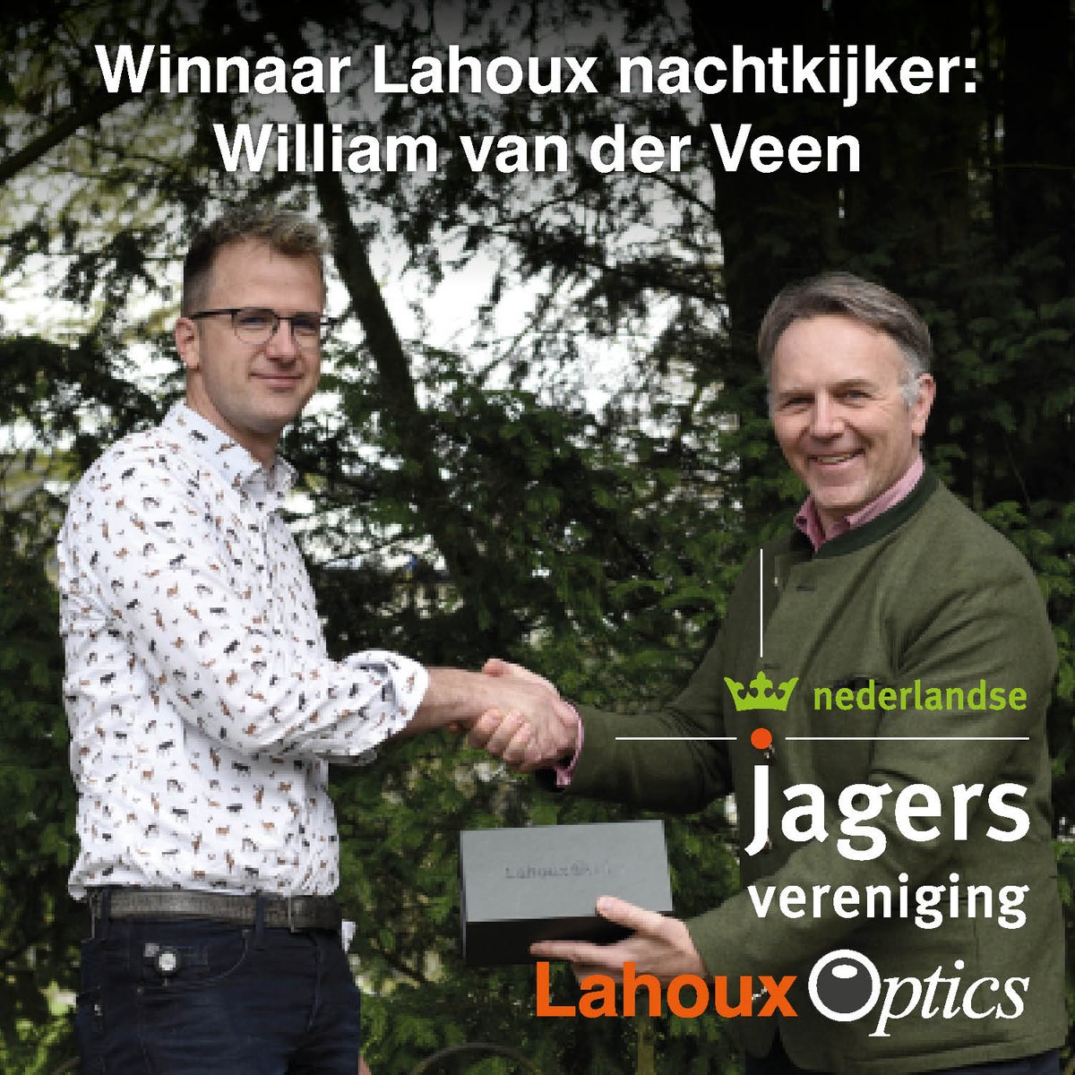William van der Veen wist onze aandacht het meest te trekken met zijn foto en is de gelukkige winnaar van deze prachtige nachtkijker. Wij denken dat de kijker in goede handen is beland! #jagersdoenmeer #lahouxspotter