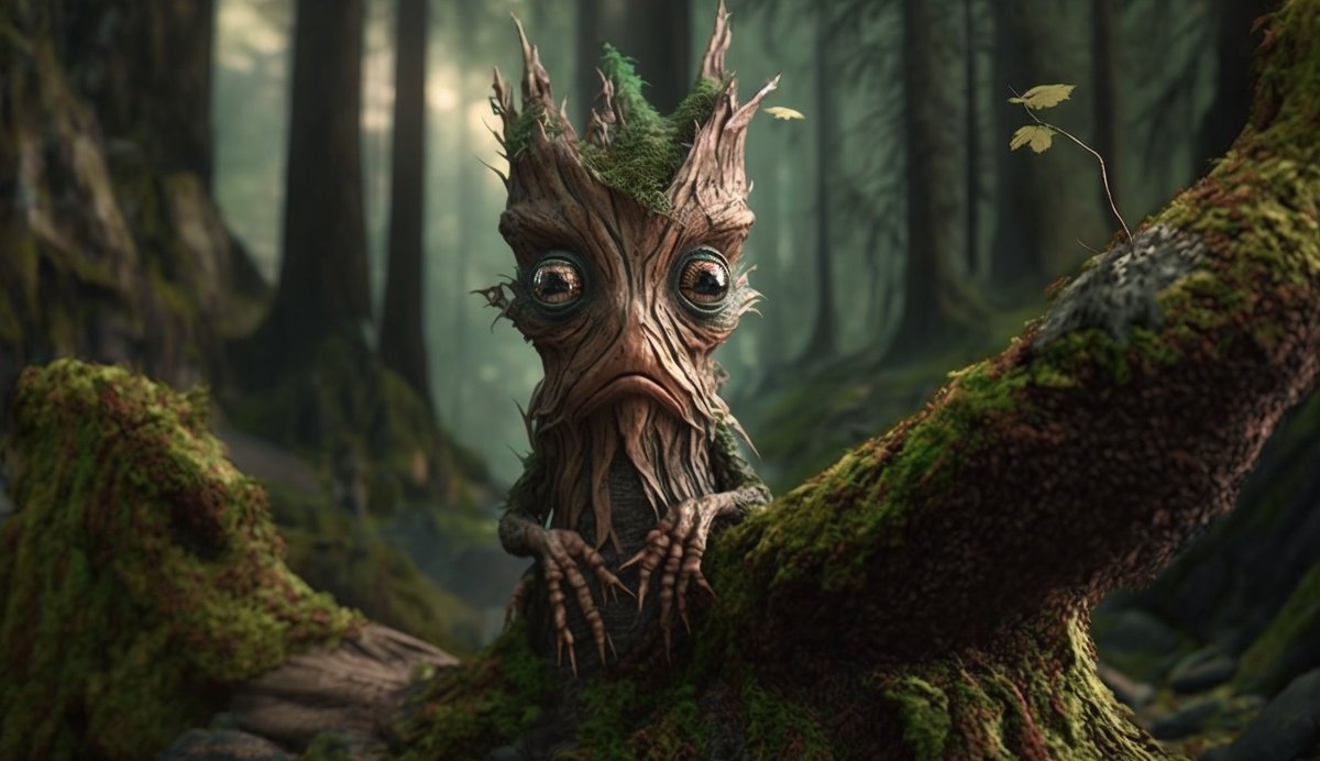 urgences78's tweet image. Le #bowtruckle (ou #botruc) une petite créature, gardienne des arbres. Ressemble à un mélange d'écorce et de brindilles. Timide, il peut crever les yeux de l'assaillant de l'arbre où il loge. Je me suis vraiment amusé à le générer ! 

#midjourney #ai