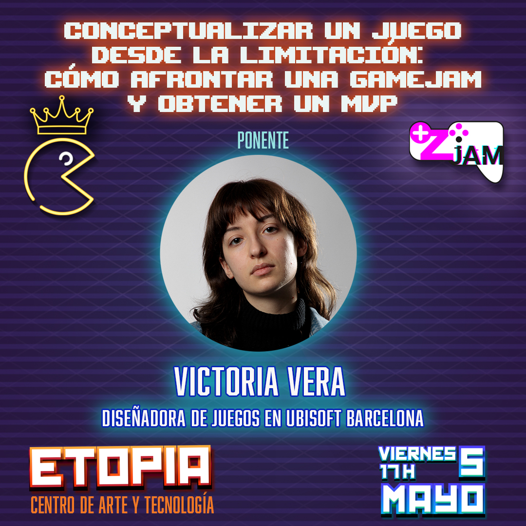 OrientacionUSJ's tweet photo. #Gamers de @_usj_ , ya podéis inscribiros en @etopia_ a la ponencia #ZJAM: "Conceptualizar un juego desde la limitación: cómo afrontar una gamejam y obtener un MVP" de @middock 👉 https://t.co/1awGscncRx https://t.co/RyMI7R8vRz