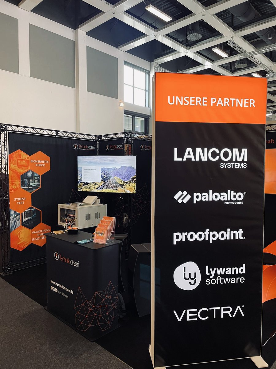 DMEA Berlin mit unseren Messepartnern <a href="/lancom_systems/">lancom_systems</a>, <a href="/PaloAltoNtwks/">Palo Alto Networks</a>, <a href="/proofpoint/">Proofpoint</a>, <a href="/lywandsoftware/">Lywand Software GmbH</a>, <a href="/Vectra_DACH/">Vectra AI_DACH</a> und <a href="/penterasec/">Pentera</a>. 
Alles rund um die Themen IT-Sicherheit und IT-Infrastruktur.

Mehr: techniklotsen.de/ueber-uns/vera…

25. - 27. April 2023! Halle 1.2 Stand E-116

#dmea